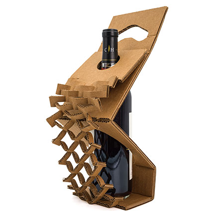 Hexpand 1 Bottle Corrugated Wine Shipper Insert