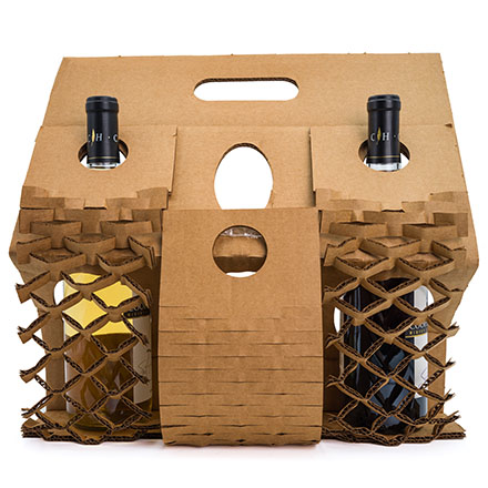Hexpand 3 Bottle Corrugated Wine Shipper Insert